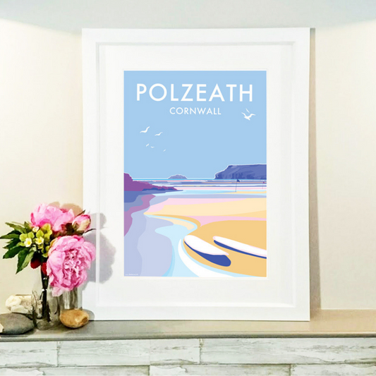Polzeath Travel Poster & Seaside Print