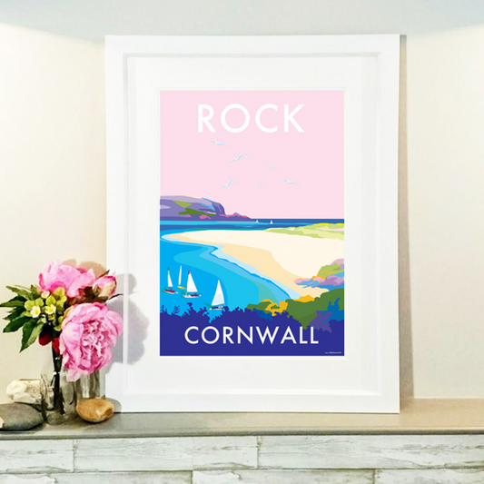 Rock Travel Poster & Seaside Print