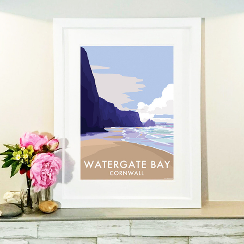 Watergate Bay - Travel Poster & Seaside Print